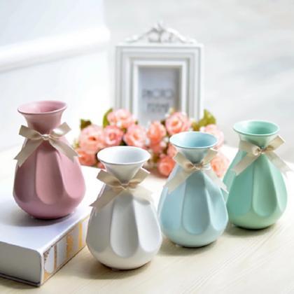 Macaron-colored Modern Simple Fresh Ceramic Vase..